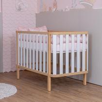 Berço de Madeira Maciça e MDF Premium modelo Americano vira Cama com Proteção Lateral Inclusa Linha Softy Quater