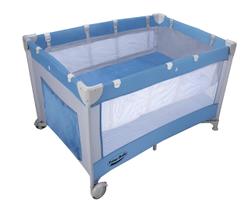 Berço Desmontável Amici Prime Baby com Regulagem de Altura e Bolsa de Transporte Azul