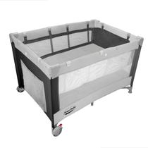 Berço Desmontável Amici Prime Baby com Regulagem de Altura e Bolsa de Transporte Cinza