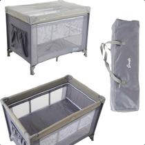 Berço Desmontável Portátil Sonata Gray Ou Bege Burigotto