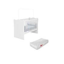 Berço Doce Sonho Branco + Colchão para Quarto Infantil - Q Movi