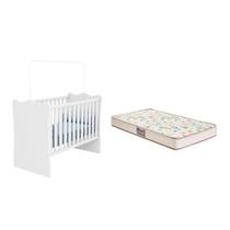 Berço Doce Sonho com Colchão Gazin Branco - FdECOR Berço Doce Sonho com Colchão Gazin Branco - FdECOR