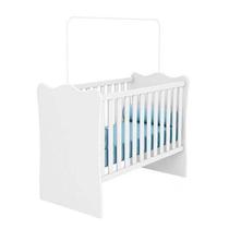 Berço Doce Sonho Quarto Infantil Bebê Branco / Branco - Qmovi