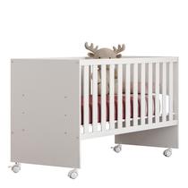 Berço Doce Sonho Reto Branco com Rodízios - Qmovi