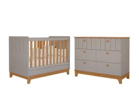 Berço e Cômoda Biscoito Permobili MDF 06 gavetas