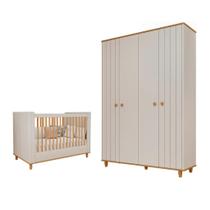 Berço e Guarda roupa Retro Cupcake Permobili MDF