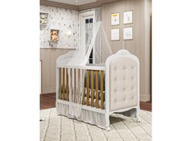 Berço Elo Moveis Peroba Provençal Americano MDF com capitone Berço Elo Moveis Peroba Provençal Americano MDF com capitone