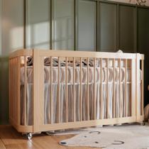 Berço Evolutivo 2 em 1 de Bebê Marca Quater cor Carvalho Malva