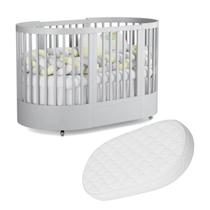 Berço Evolutivo 3 Em 1 Mini Cama Oval Arredondado Co Sleeper Com Rodinhas Wave Divicar Com Colchão Berço Evolutivo 3 Em 1 Mini Cama Oval Arredondado Co Sleeper Com Rodinhas Wave Divicar Com Colchão