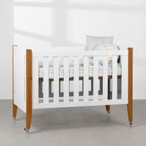 Berço Evolutivo Tom 3 em 1 com Pés Mel - Branco Fosco