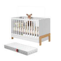 Berço Fantasia Vira Mini Cama Com Colchão Cor Branco