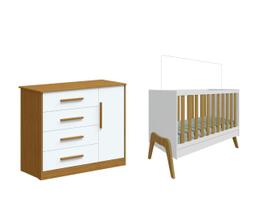 Berço Guti 5x1 e Cômoda Charlo com sapateira Moveis Peroba