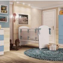 Berço Infantil 6900 Espresso Móveis Branco/Azul Berço Infantil 6900 Espresso Móveis Branco/Azul
