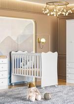 Berço Infantil Doce Sonho 1 Qmovi Branco + Colchão Gazin Berço Infantil Doce Sonho 1 Qmovi Branco + Colchão Gazin