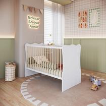 Berço Infantil em MDP 91,5x133,5cm Plasbaby Branco/Marrom Berço Infantil em MDP 91,5x133,5cm Plasbaby Branco/Marrom