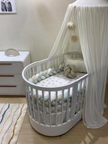 Berço Infantil Progressivo Wave 3 em 1 Divicar Branco