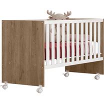 Berço Infantil Reto com Rodizíos MDP Doce Mel