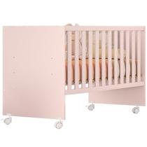 Berço Infantil Reto com Rodizíos MDP Doce Mel