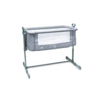 Berço Lateral Side by Side Co Sleeper Acoplado Sistema Anti-Refluxo Cinza Baby Style