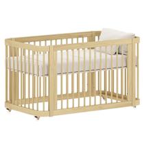 Berço Madeira Maciça Acabamento Premium Linha Evolutivo 2 em 1 Marca Quater Carvalho Malva