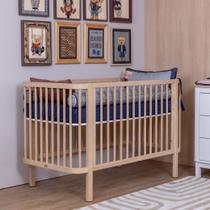 Berço Madeira Maciça Alto Acabamento e Modelo Premium Vira Cama com peças Inclusas Linha Kurve Marca Quater