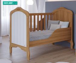 Berço Mini Cama 100% MDF Harmonia Permobili Nature/Branco