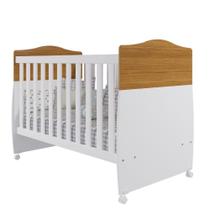 Berço Mini Cama 104X133Cm 2 Regulagens 4 Rodízios Conforto Permobili Nature/Branco