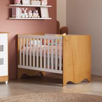 Berço Mini Cama 132,4X72,5cm 100% MDF Lua Branco Amadeirado