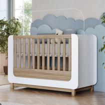 Berço Mini Cama 2 em 1 Aconchego Branco/Jequitibá - Henn