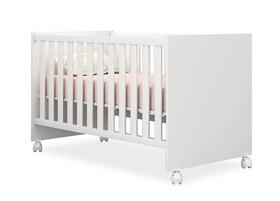 Berço Mini Cama 2 Em 1 (Americano) Quarto Infantil Bebê C/ Colchão 4 Rodinhas/Rodízios Doce Sonho 1344