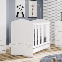 Berço Mini Cama 2 Em 1 Bala De Menta Branco Berço Mini Cama 2 Em 1 Bala De Menta Branco