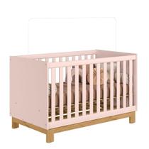 Berço Mini Cama 2 Em 1 C/ Colchão Quarto Infantil Bebê Q Encanto Slim 4315