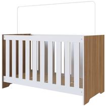 Berço Mini Cama 3 Em 1 LA003 Nogal Manchester Branco Comm Berço Mini Cama 3 Em 1 LA003 Nogal Manchester Branco Comm