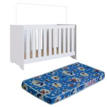 Berço Mini Cama 3x1 Com Colchao La013 Branco Comm Branco Berço Mini Cama 3x1 Com Colchao La013 Branco Comm Branco