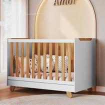 Berço Mini Cama 4 em 1 Americano em MDF Zuri Móveis Peroba