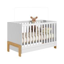 Berço Mini Cama 70cm Refúgio Branco Acetinado - ÉdeCasaMóveis
