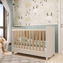 Berço Mini Cama Americano 100% MDF 3 em 1 Ben Espresso Móveis OFF-WHITE/AMÊNDOA Berço Mini Cama Americano 100% MDF 3 em 1 Ben Espresso Móveis OFF-WHITE/AMÊNDOA