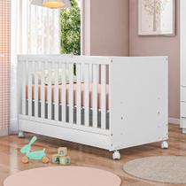 Berço Mini Cama Americano Lua Encantada Branco Berço Mini Cama Americano Lua Encantada Branco