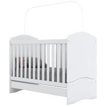 Berço Mini Cama Bala de Menta 3 em 1 Branco