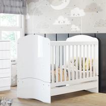 Berço Mini Cama Bala de Menta com Regulagem de Altura - Branco