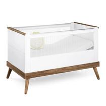 Berço Mini Cama Canção de Ninar Amendola Rustica - Branco