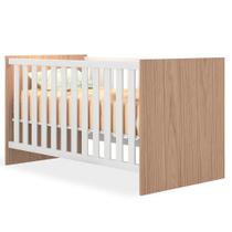 Berço Mini Cama Certificado pelo Inmetro Doce Sonho Carvalho/Branco - Qmovi