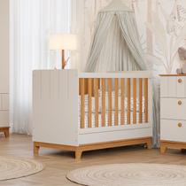 Berço Mini Cama Chantilly Expresso Móveis Bege/Off White/Nature Berço Mini Cama Chantilly Expresso Móveis Bege/Off White/Nature