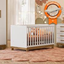 Berço Mini Cama com Colchão Qencanto Slim 4315 Branco Qmovi Probel