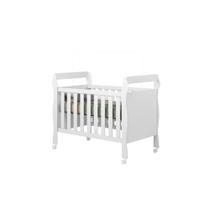 Berço Mini Cama com Rodízios e Proteção Lateral Soninho em MDF 80cm Cor Branco - Tigus