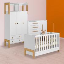 Berço Mini Cama, Cômoda Sapateira e Guarda Roupa Branco
