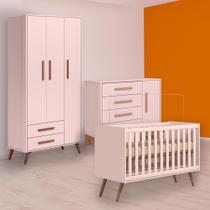 Berço Mini Cama Comoda Sapateira e Guarda Roupa Retro Rosa Berço Mini Cama Comoda Sapateira e Guarda Roupa Retro Rosa