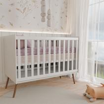 Berço Mini Cama Delicadeza Branco Acetinado - Panorama Móveis Berço Mini Cama Delicadeza Branco Acetinado - Panorama Móveis