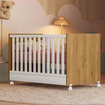 Berço Mini Cama Doce Sonho Freijó/Branco - Qmovi