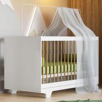 Berço Mini Cama Flocos 100% Mdf Branco - Tigus